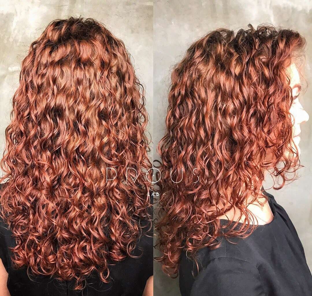 Химическая завивка на рыжие волосы
