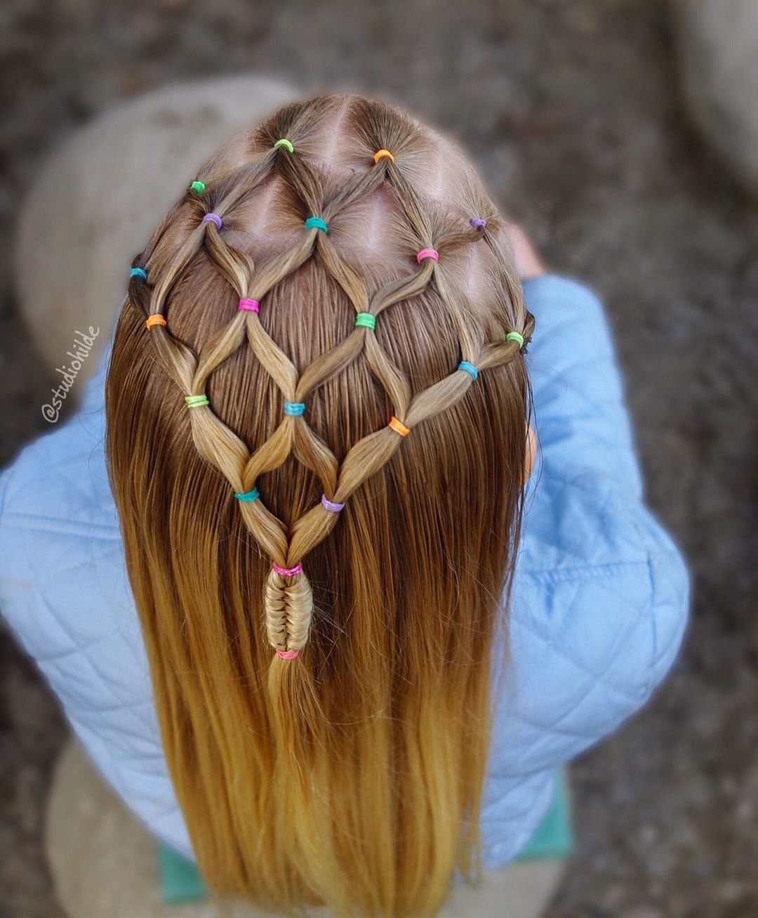 Косички рыбки на голове