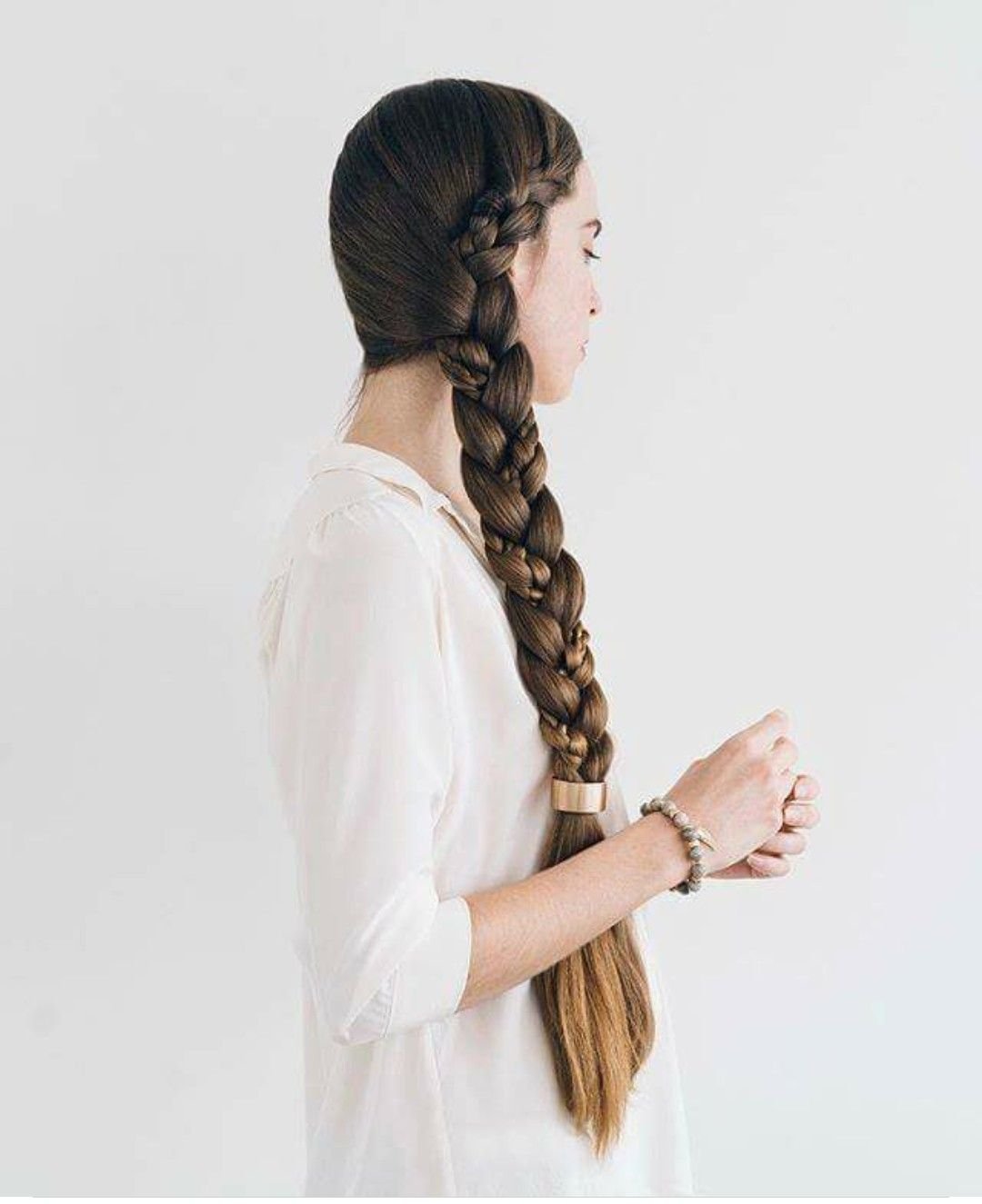 Голландская коса полукорона