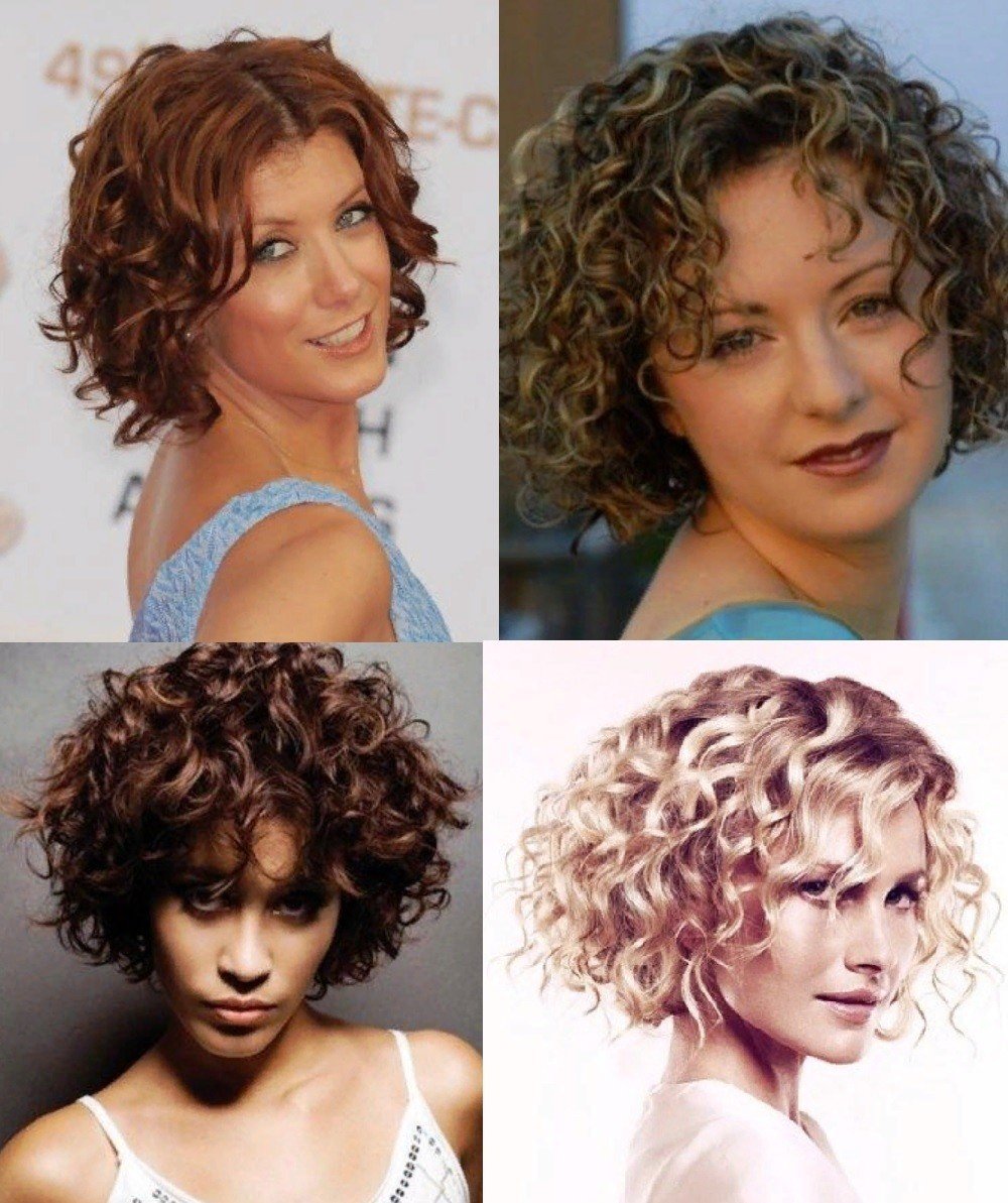 Химка на крупные бигуди на короткий волос