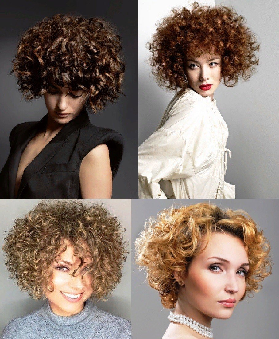 Хим завивка волос на Боб каре