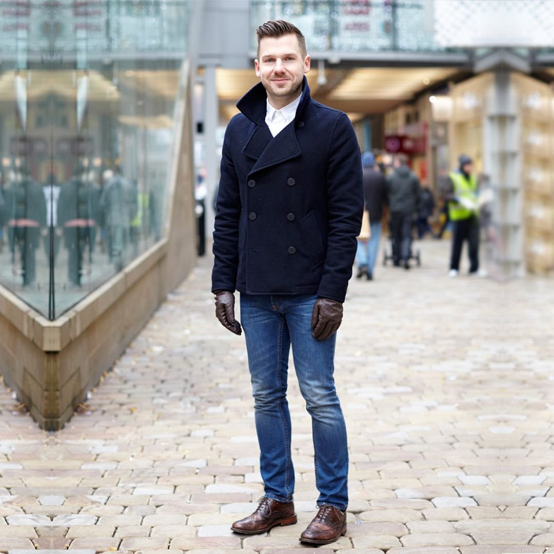 Пальто дафлкот мужское