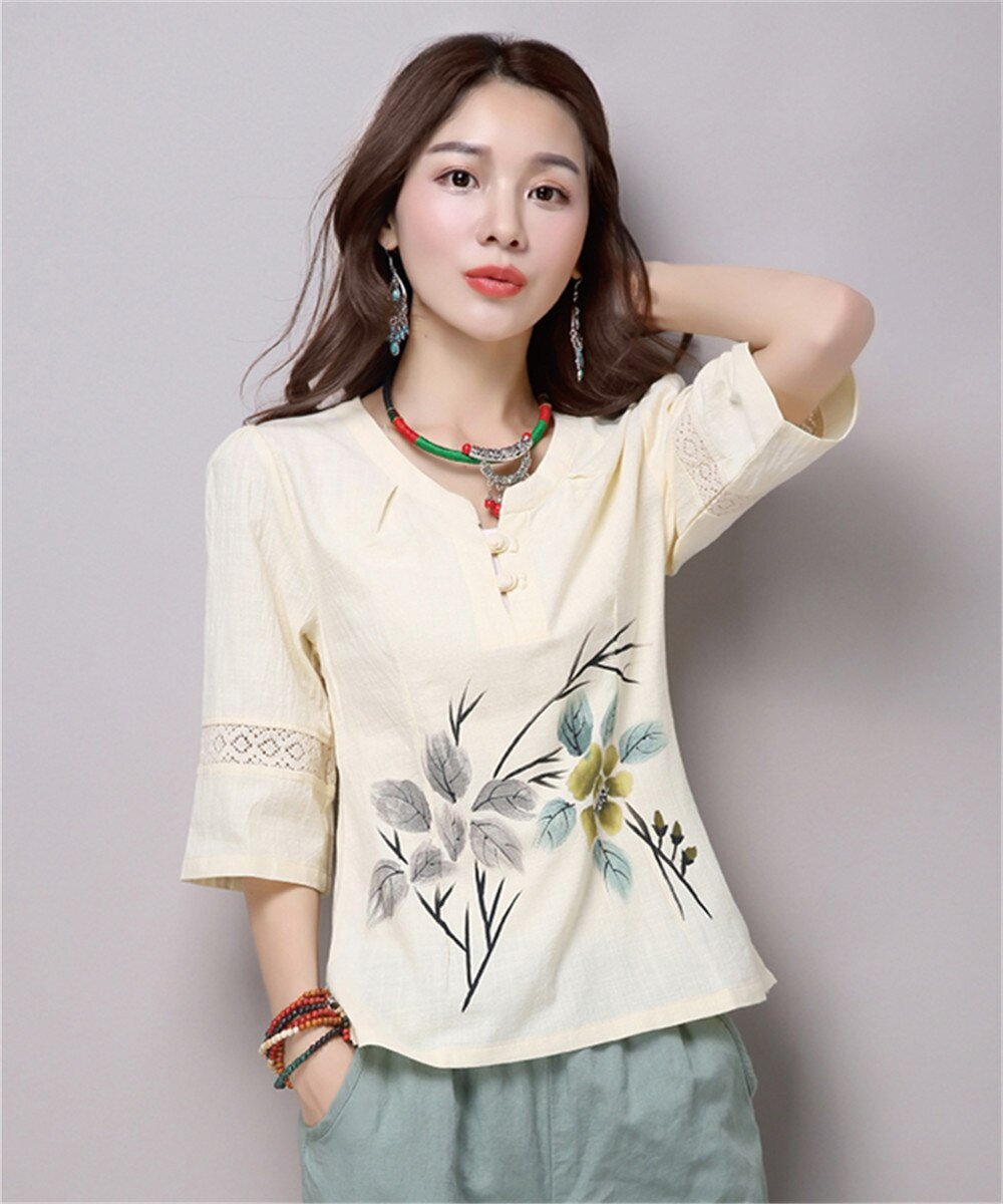 Блуза в китайском стиле