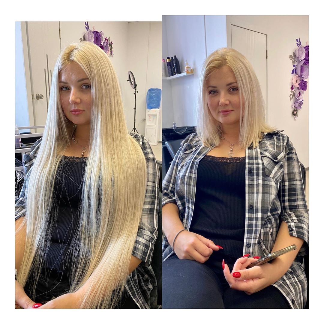 Наращивание волос темные