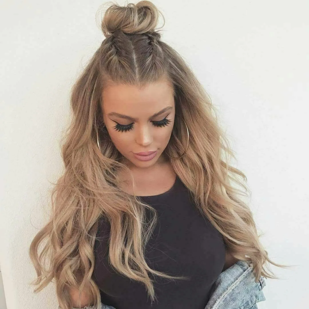 Гулька с распущенными волосами