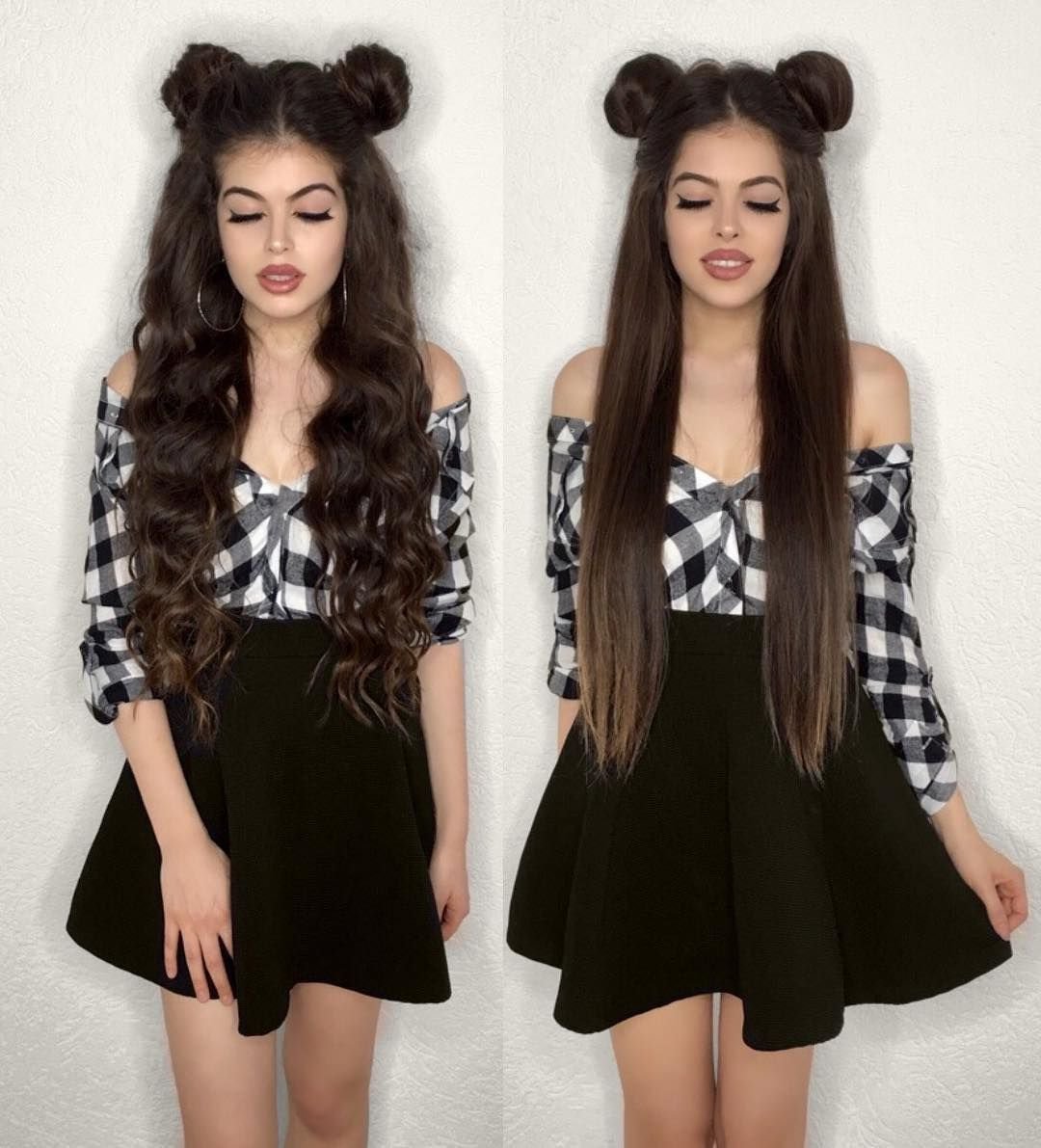 Два хвоста прическа