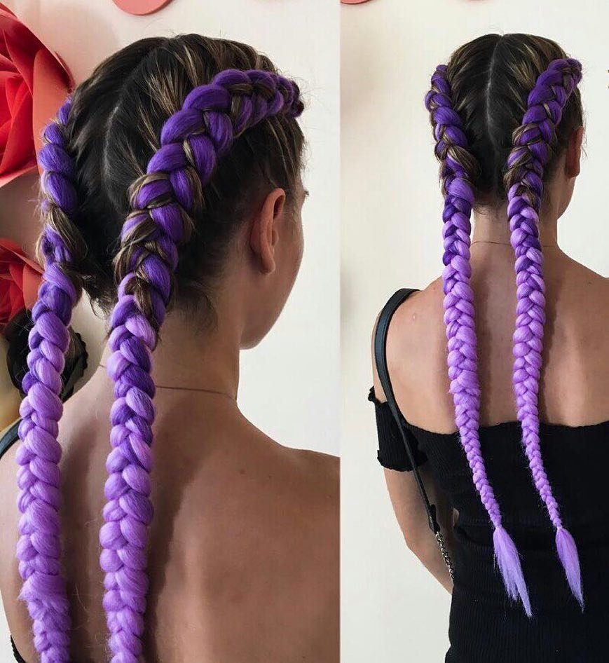 Косички с канекалоном с канекалоном