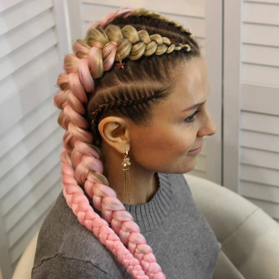 Брейды 6 кос с канекалоном