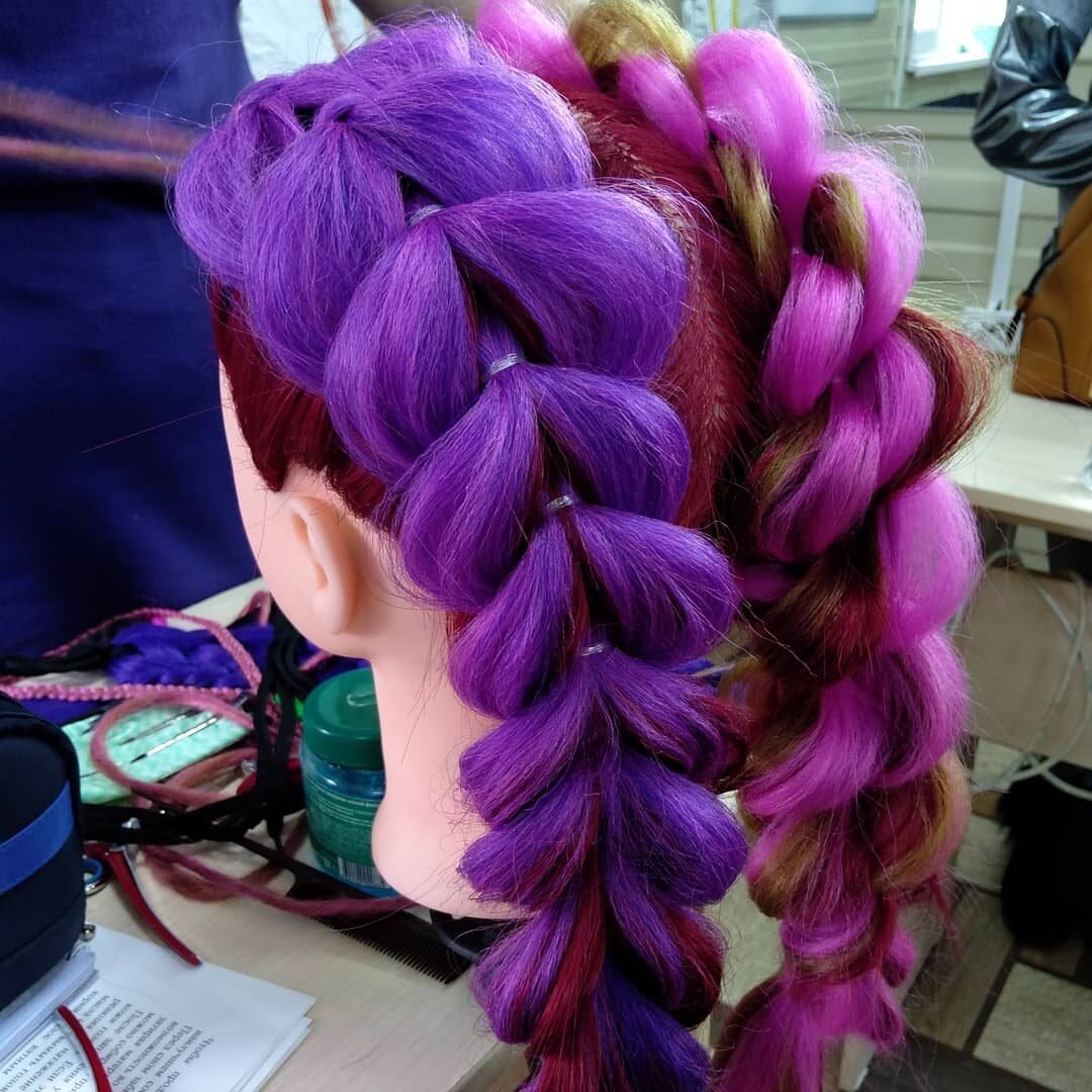 Косички канекалон колосок