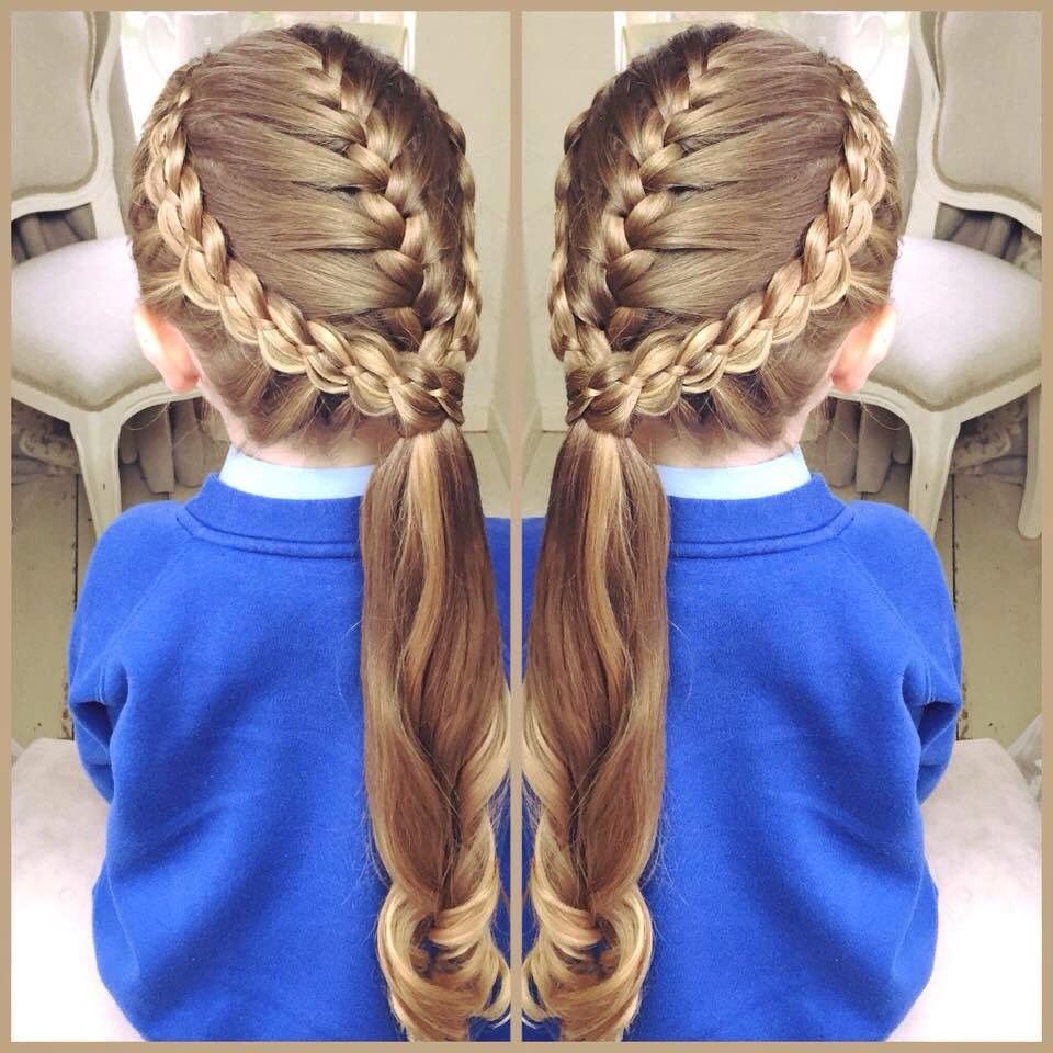 Прически с косами в школу