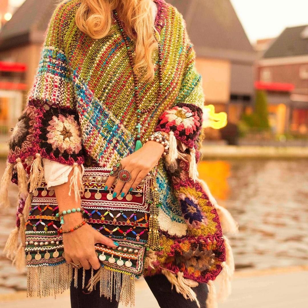 Вязаная одежда бохо