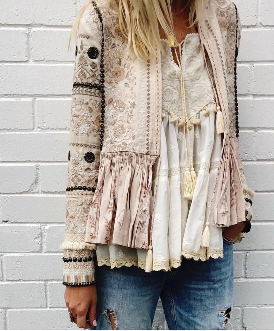 Кардиган крючком в стиле бохо