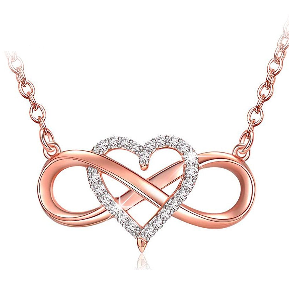Кулон сердце с бесконечностью