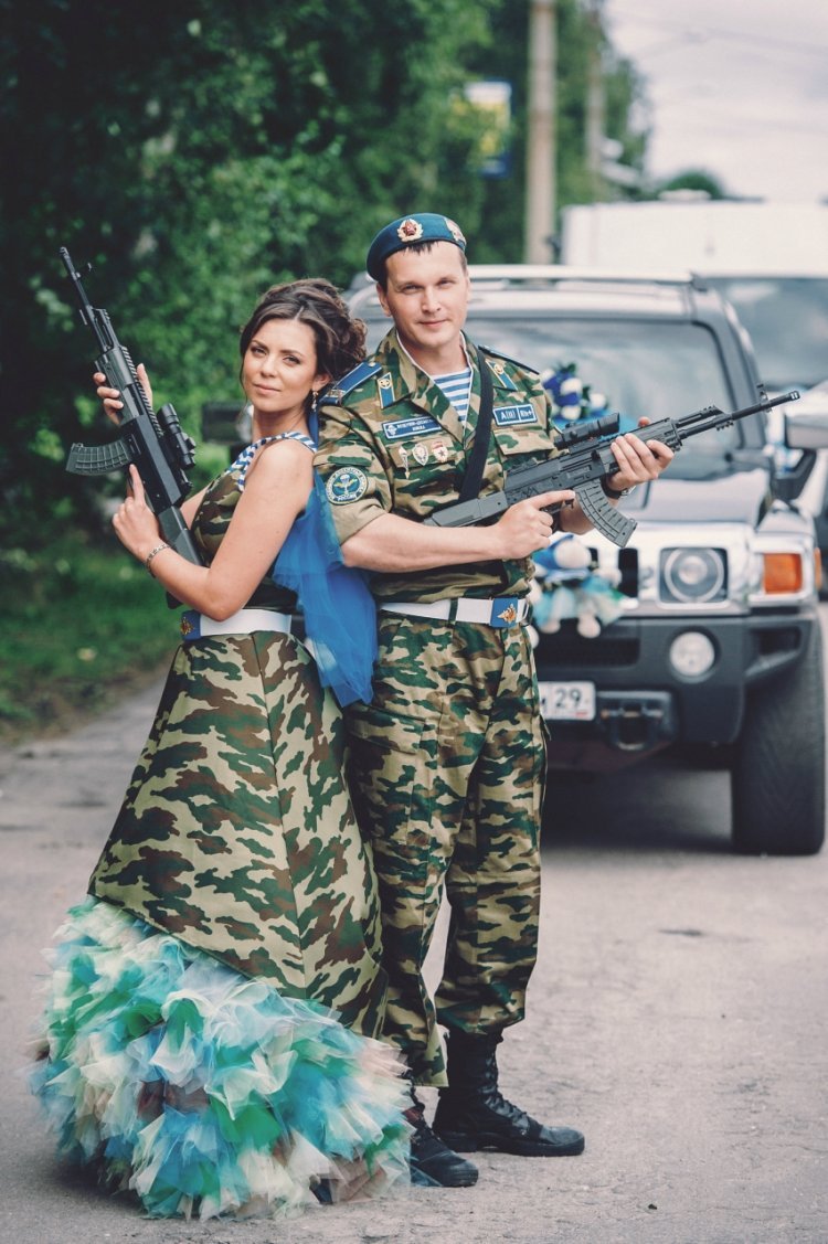 Свадьба в стиле ВДВ