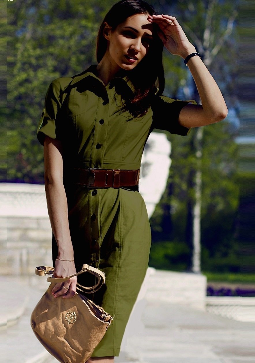 Свадебное платье в стиле хаки