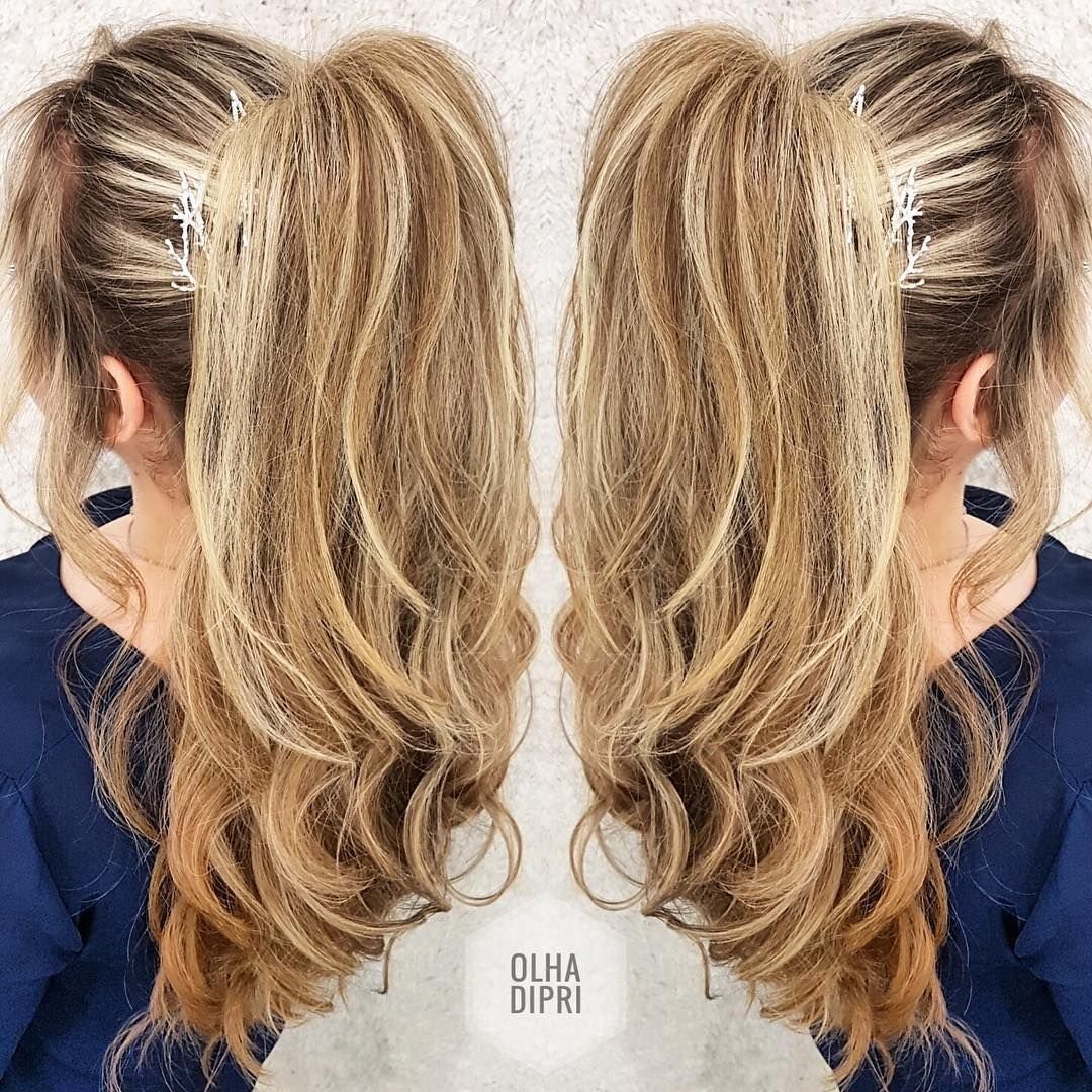 Прическа объемный хвост