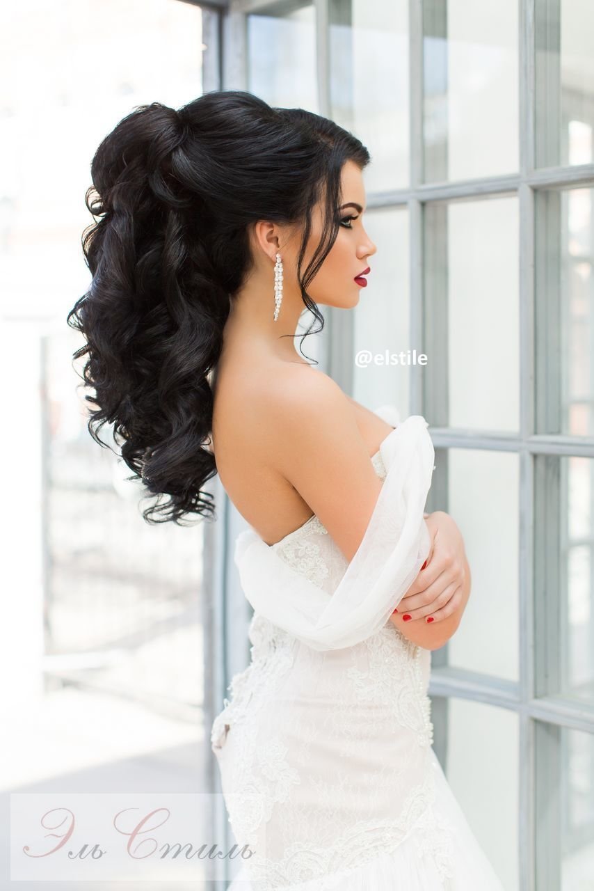 Свадебная прическа хвост