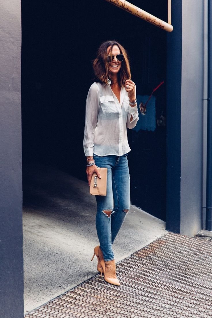 Элегантный стиль с джинсами