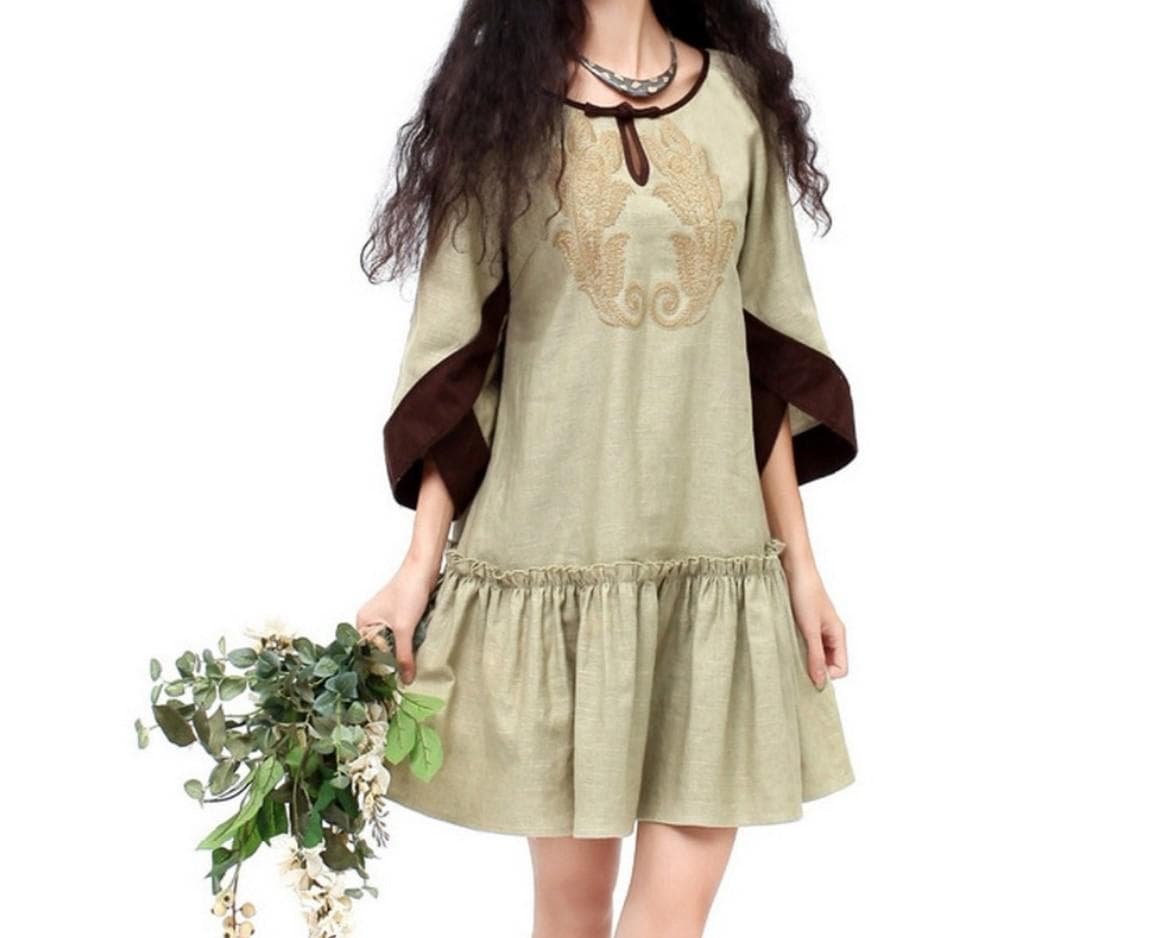 Льняной сарафан артка