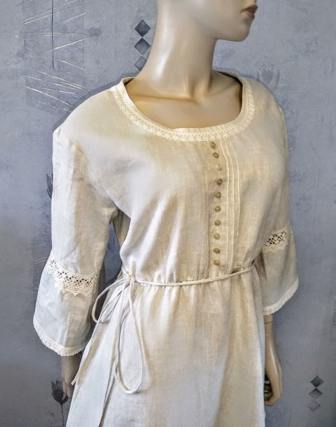 Льняное платье