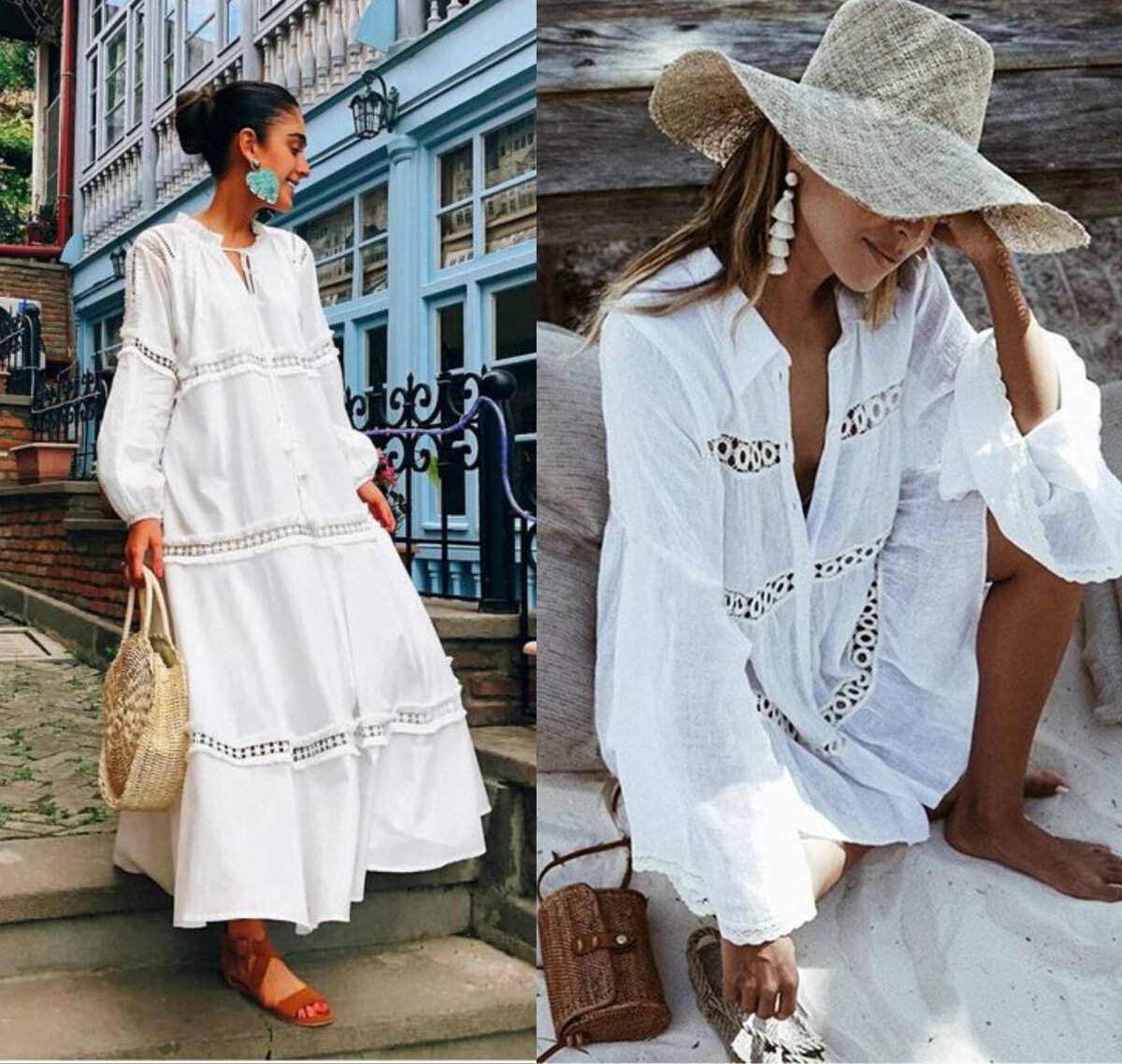 Стиль бохо длинная рубашки