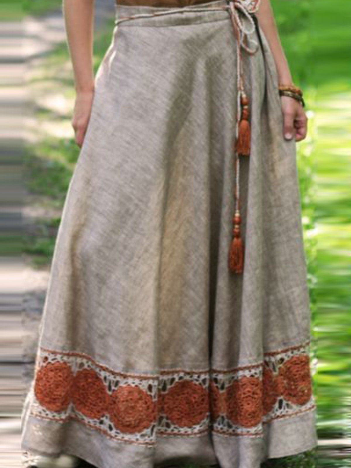 Юбки в стиле бохо лен