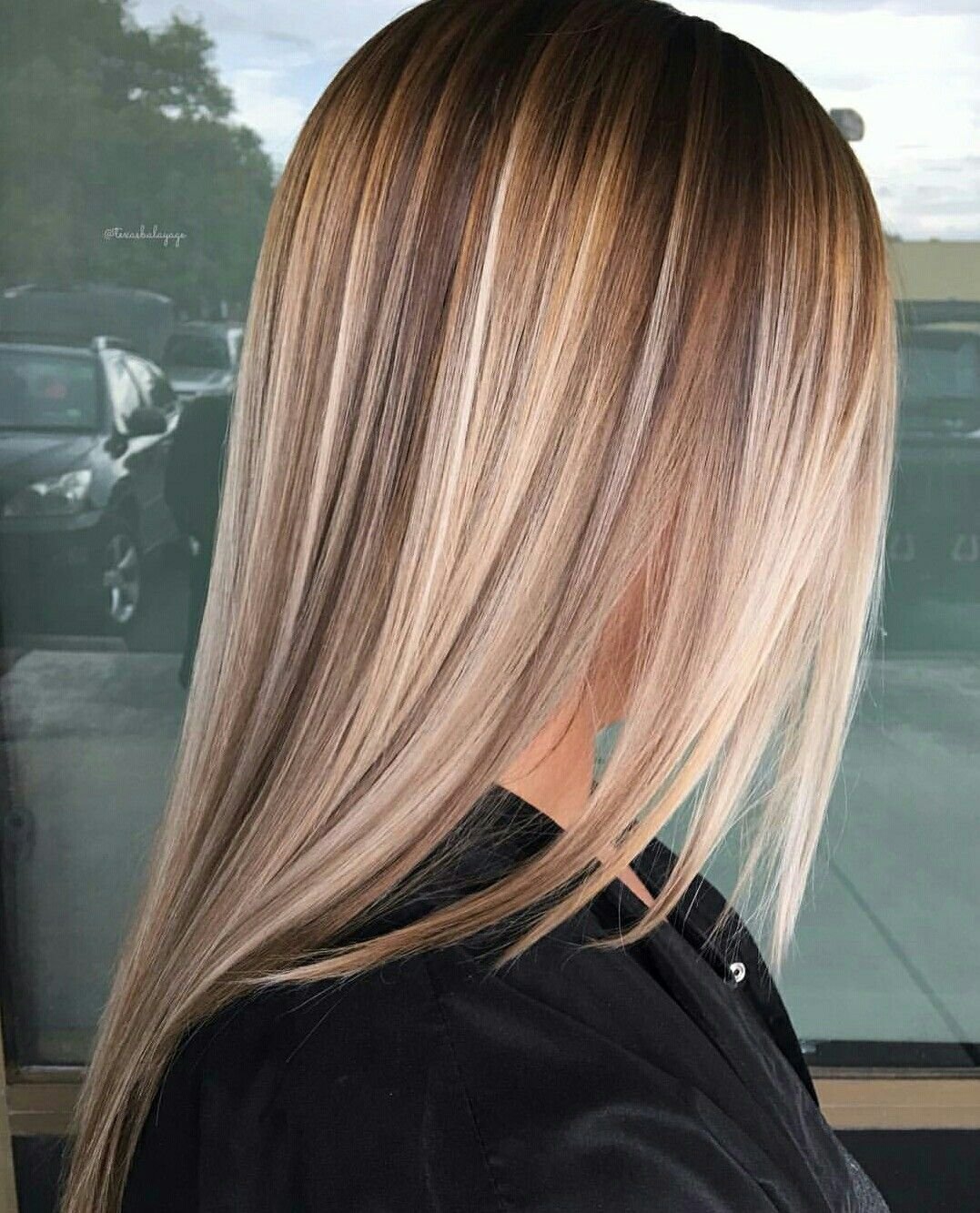 Мелирование мелкой штопкой