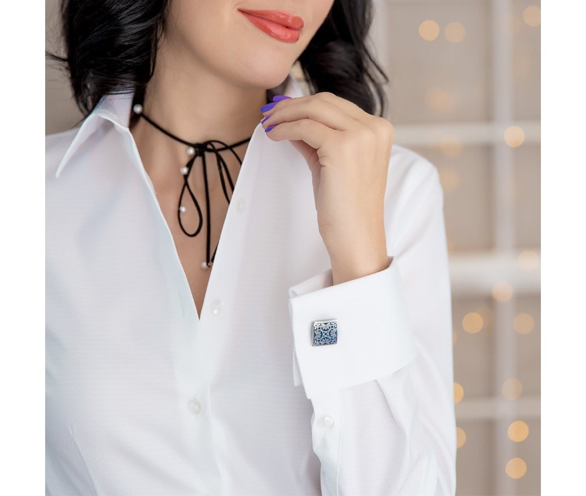 Черно белая рубашка женская