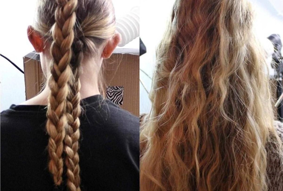 Волны после косичек на длинные волосы