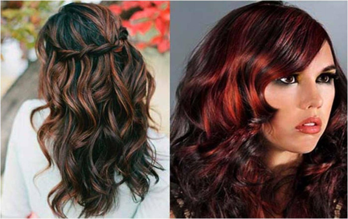 Карамельное мелирование на темные волосы