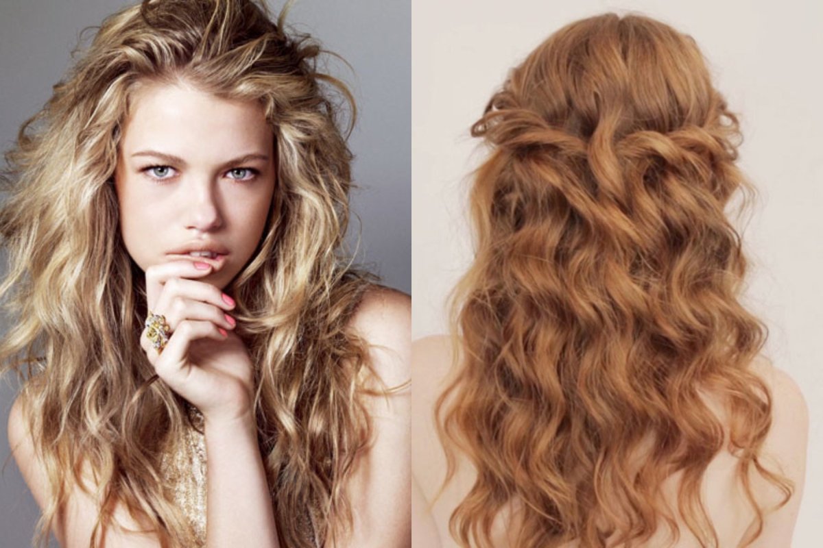 Прическа небрежные Локоны