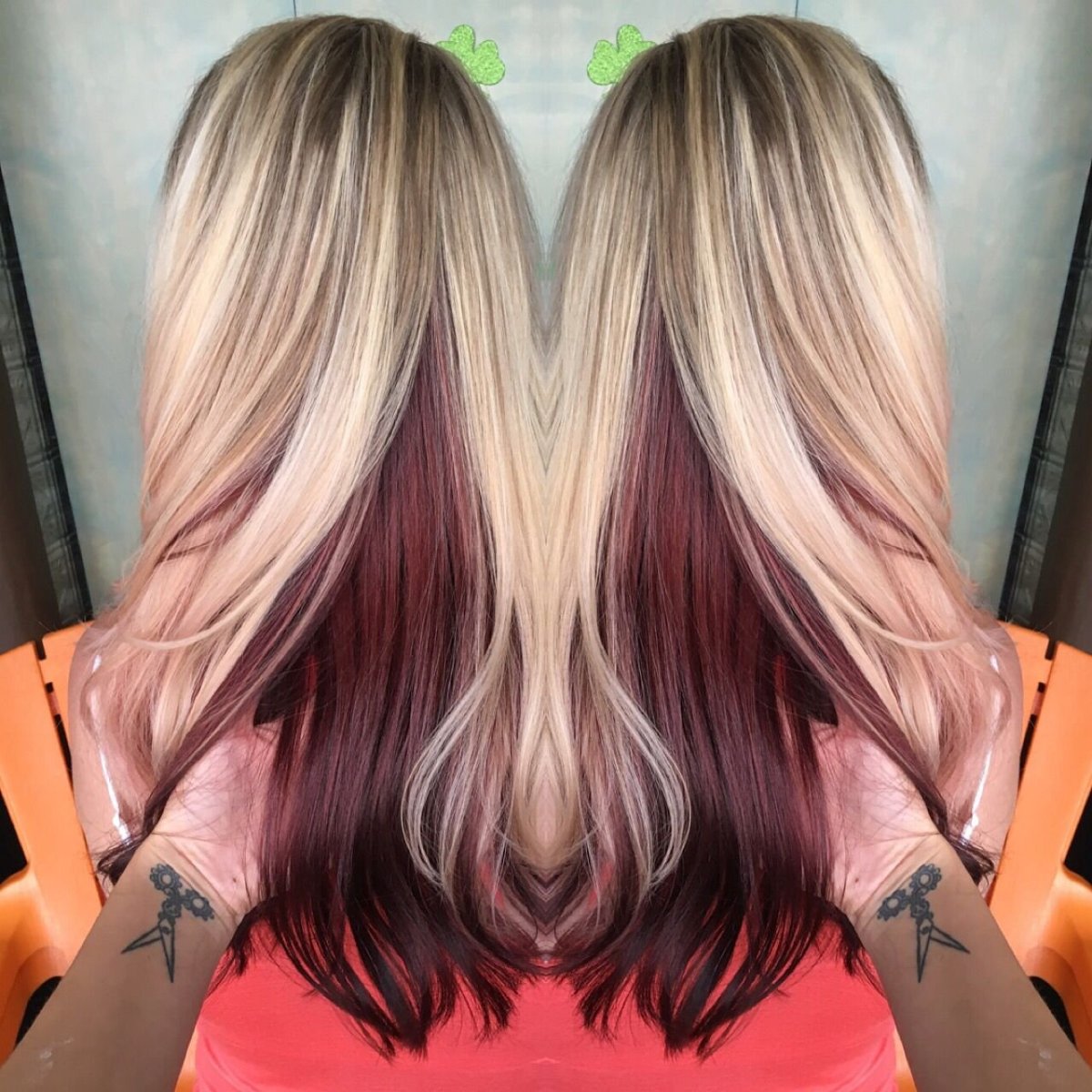 Скрытое окрашивание волос б