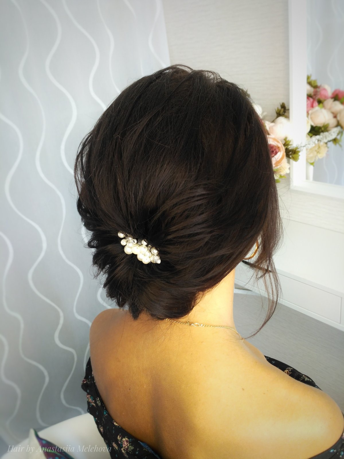 Свадебные прически на волосы до плеч