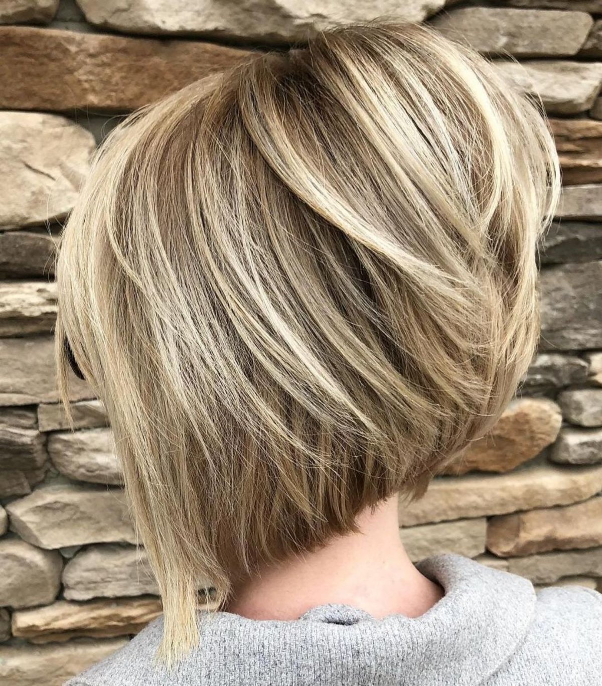 Мелирование на градуированное каре