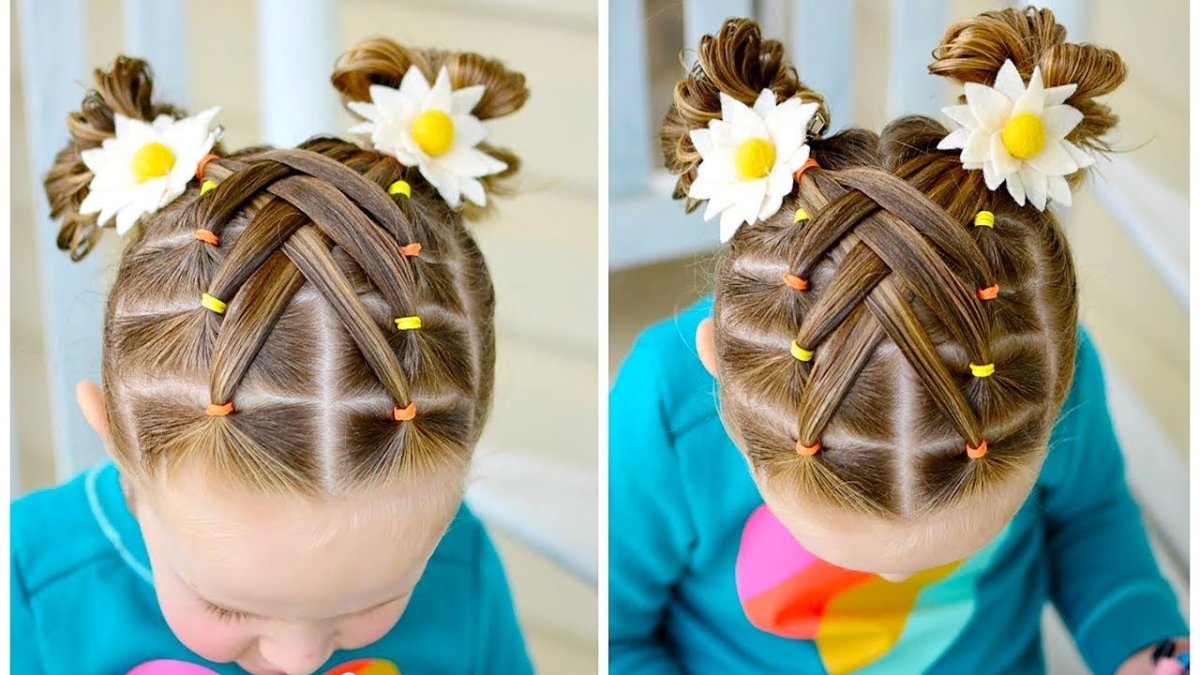 Причёски для девочек с резинками