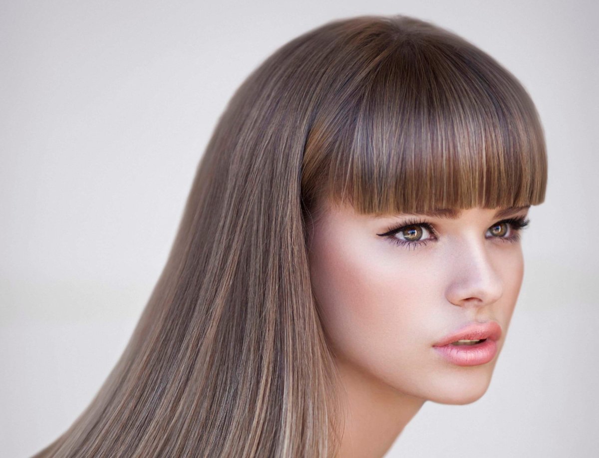 Пепельное омбре на темные волосы