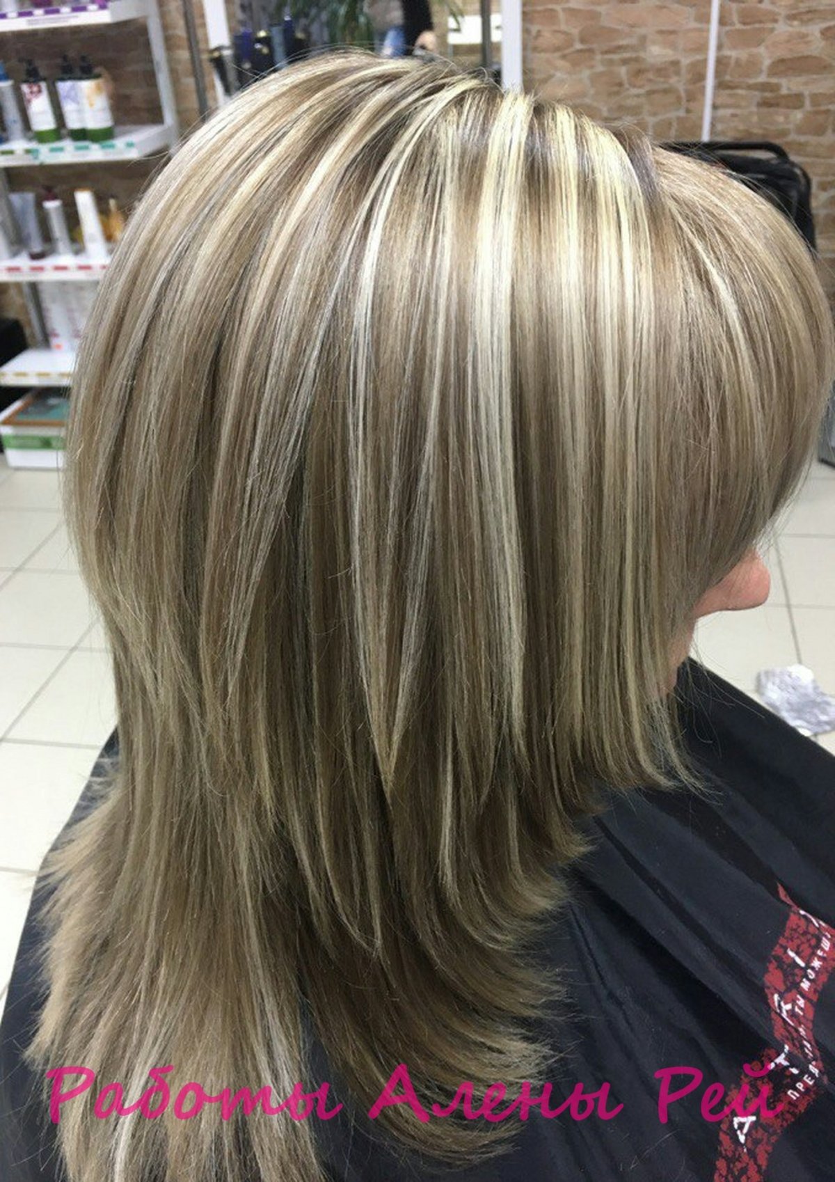 Мелкое мелирование блонд