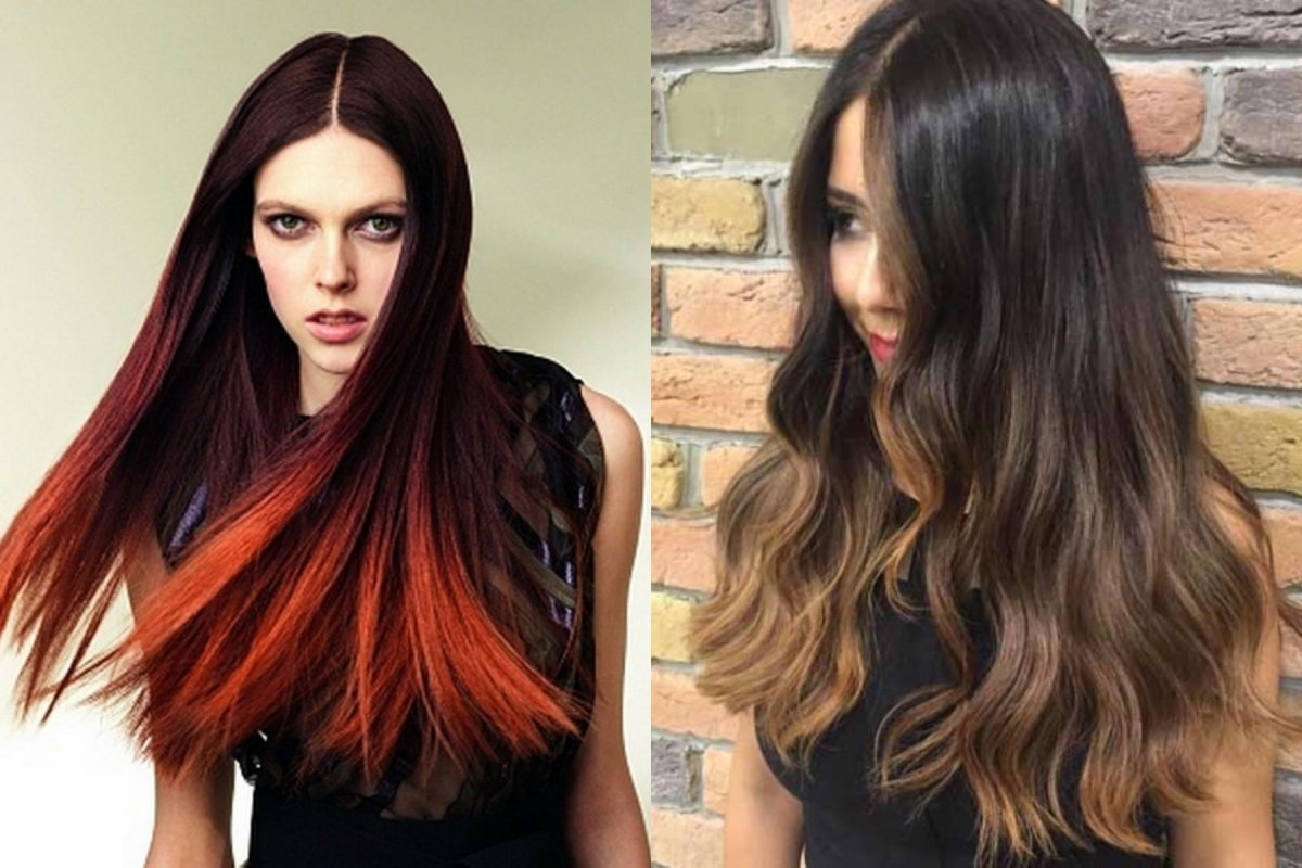 Чёрные кончики волос