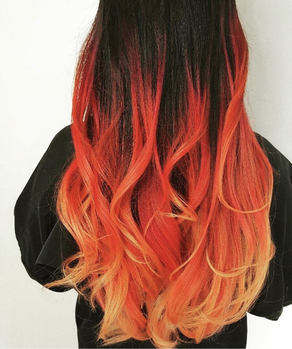 Омбре на темные волосы