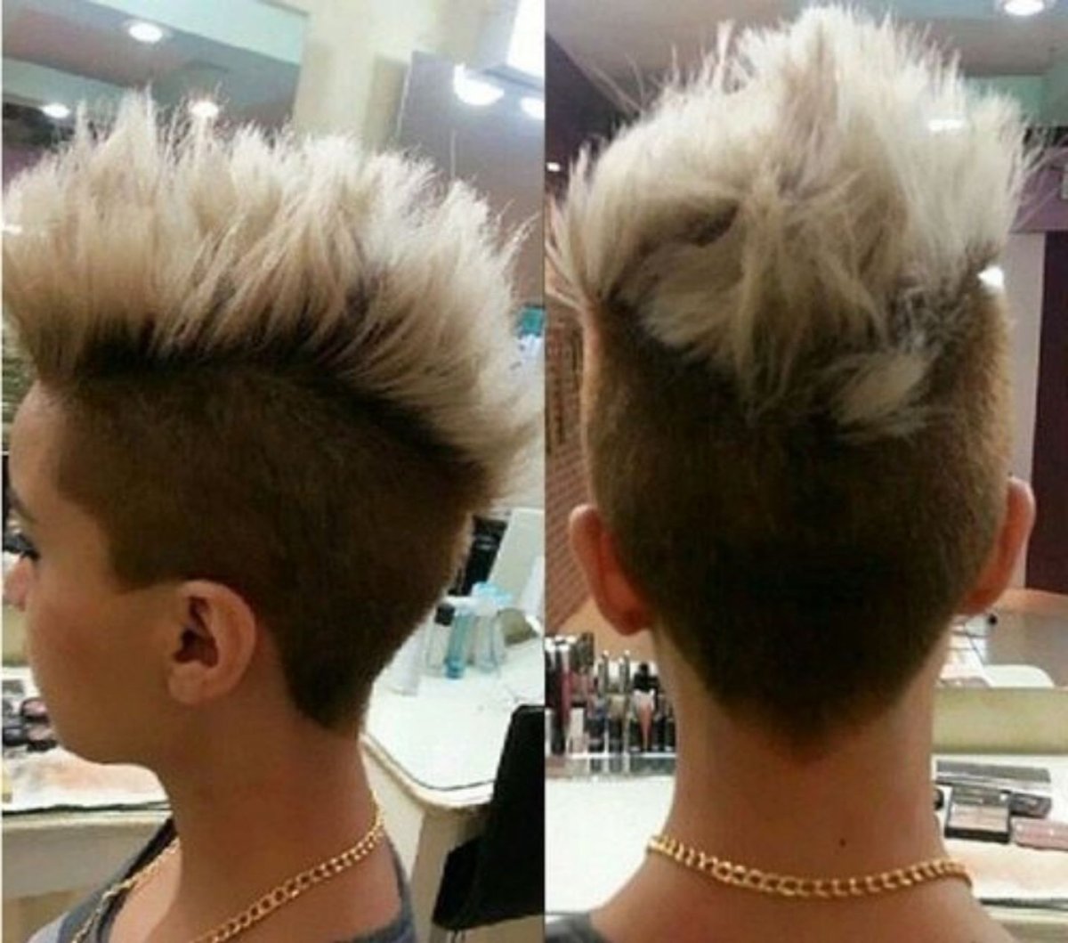 Ирокез прическа женская вид сзади