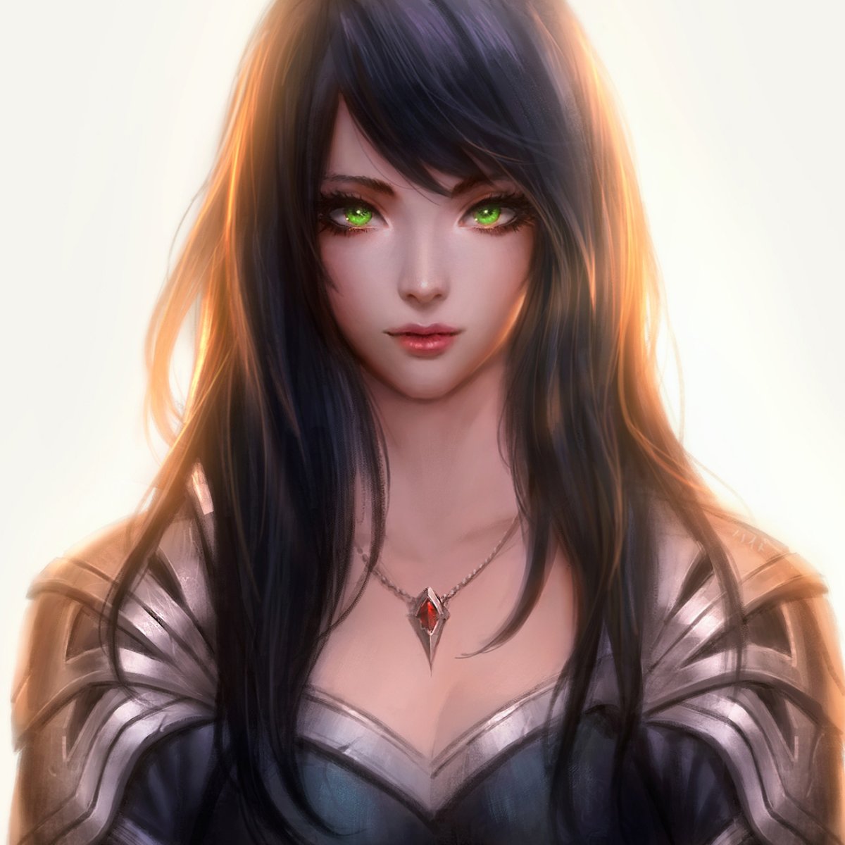 Эльфийка с каштановыми волосами