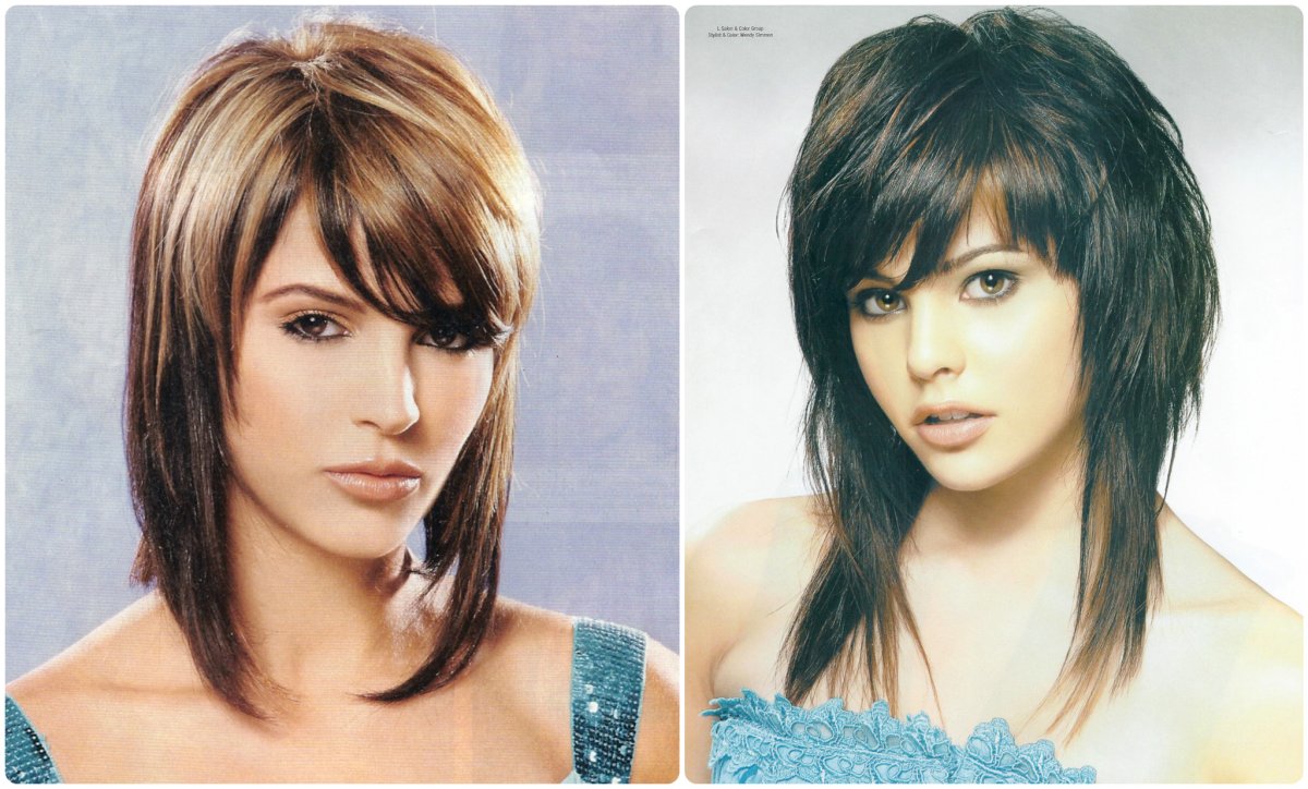 Стрижка до лопаток с челкой