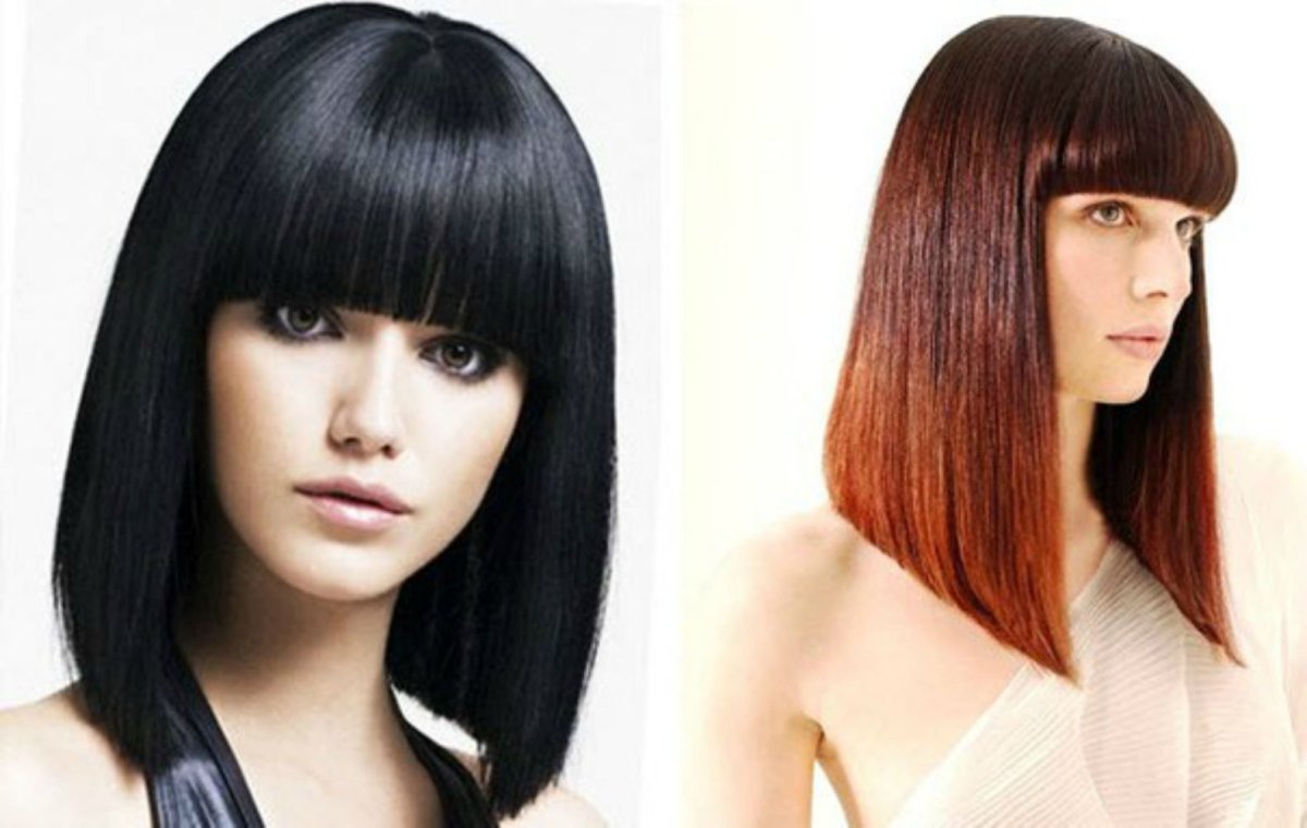 Чёлка Каскад 2021 на средние волосы до плеч