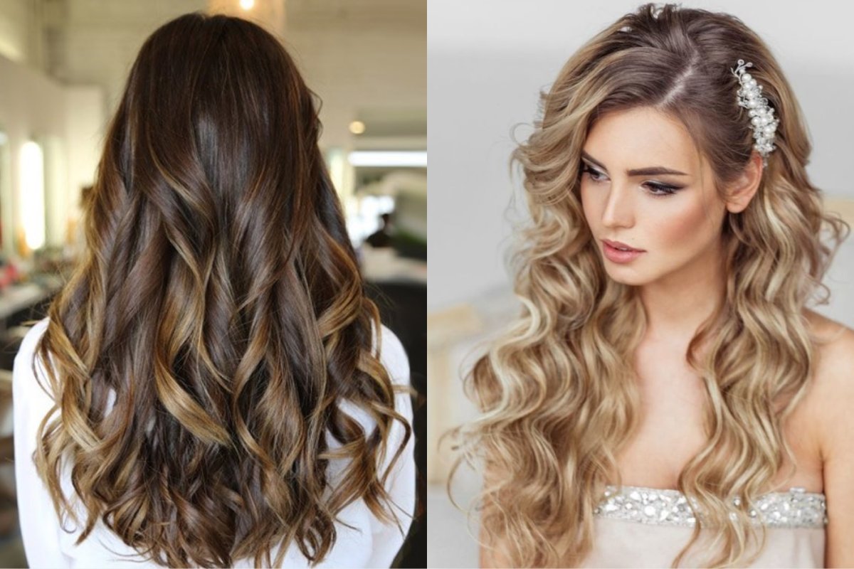 Крупные кудри на средние волосы