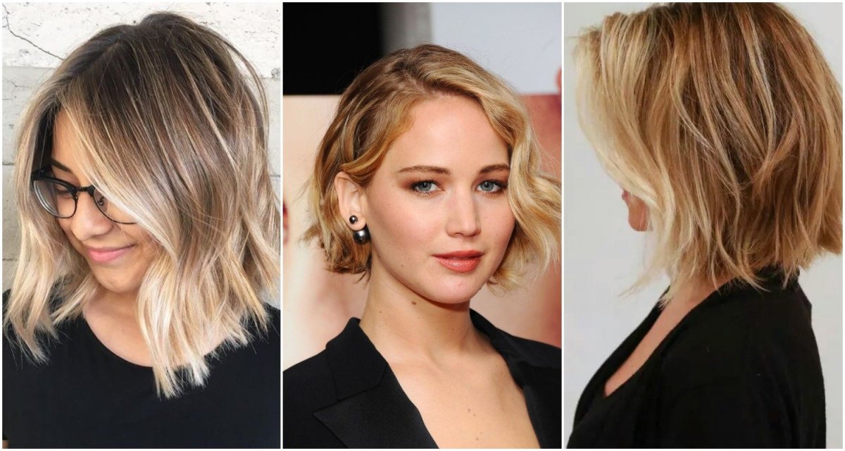 Светлые пряди у лица каре