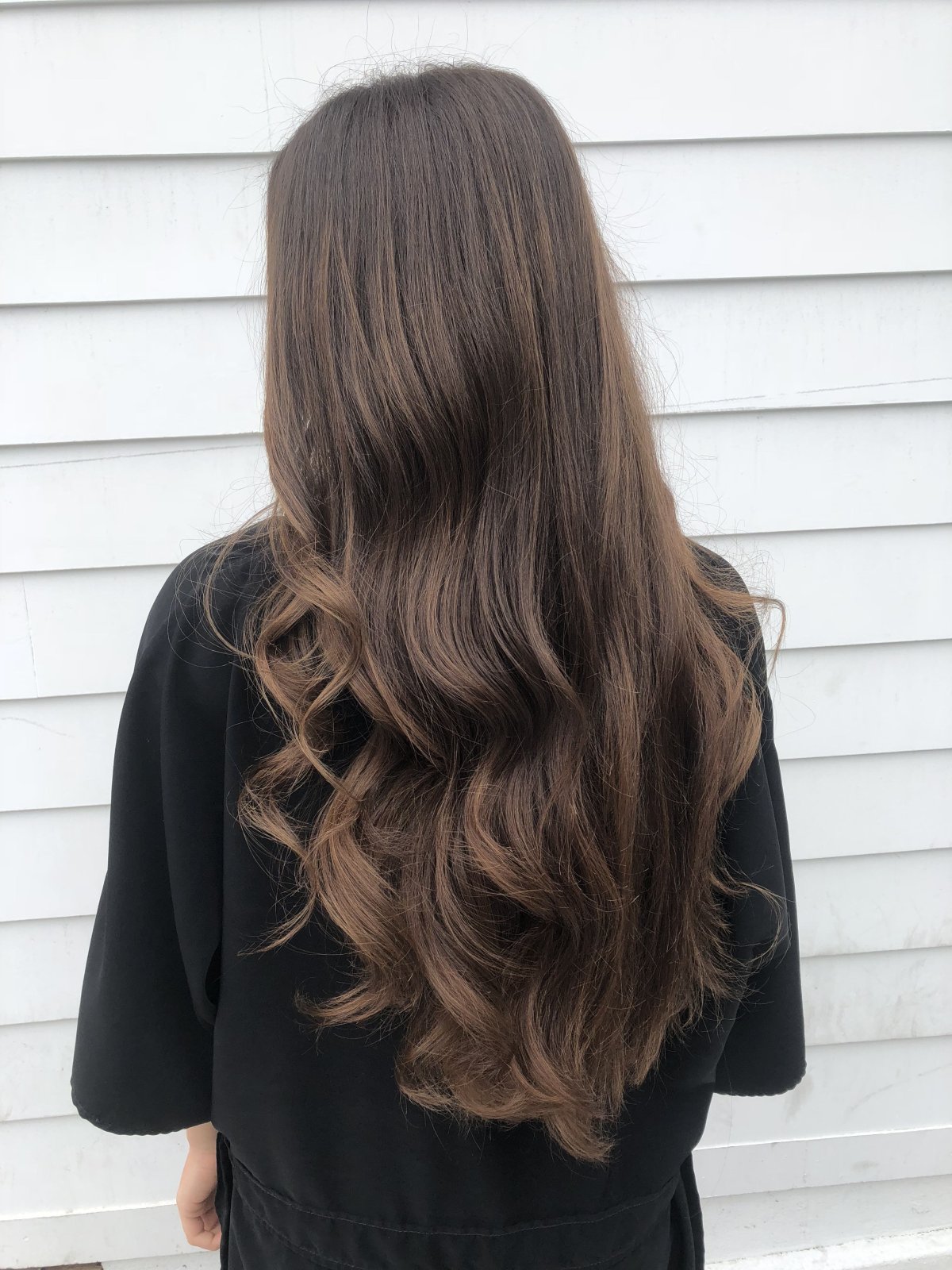 Черныо-каштановые волосы