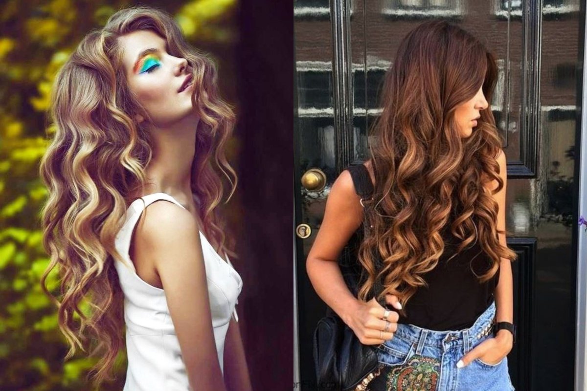 Кудри на длинные волосы