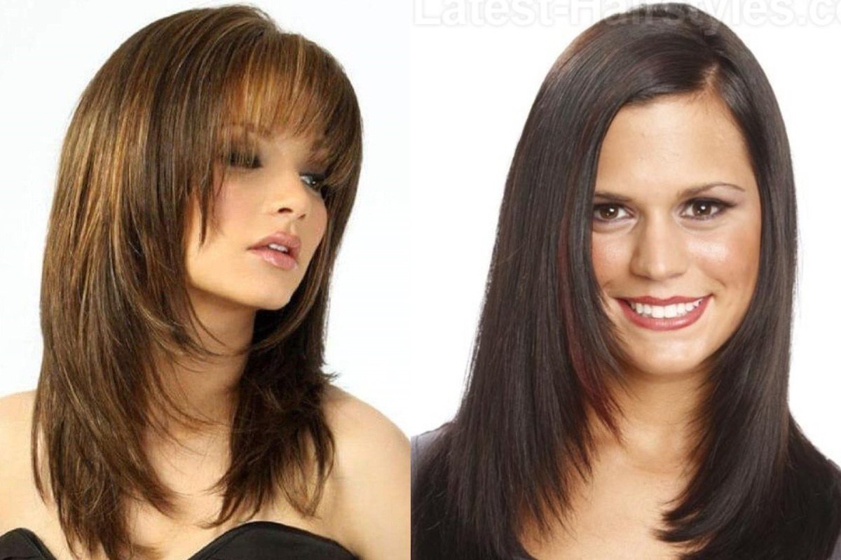 Стрижка лесенка на средние