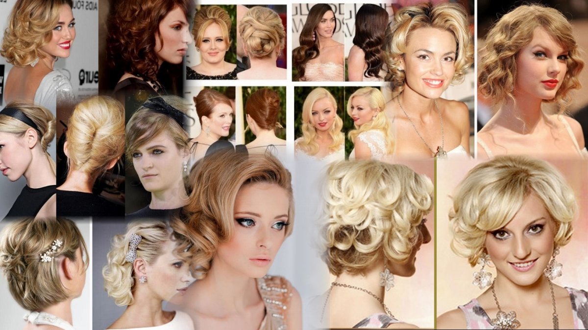 Прическа на короткие волосы на торжество своими руками