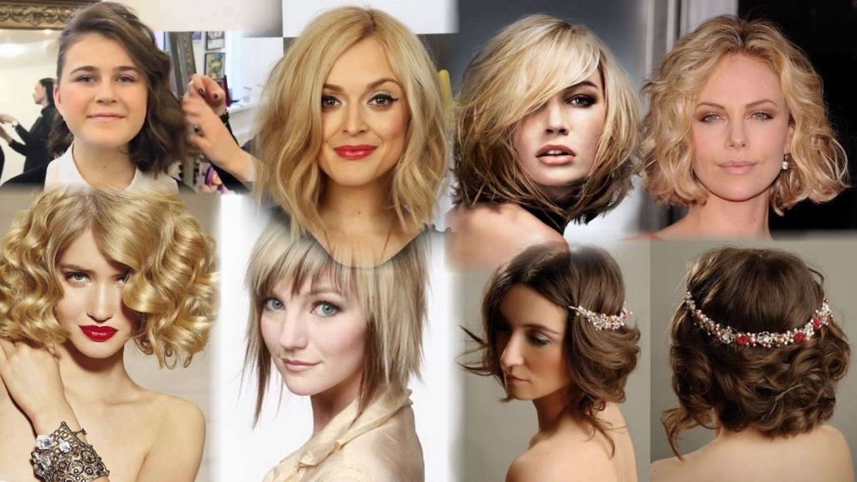 Причёска на каре вечерняя с чёлкой